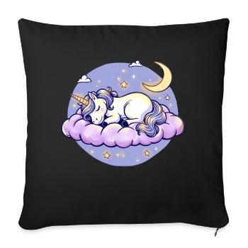 einhorn - Sofakissenbezug 45 x 45 cm - Schwarz - Vorne