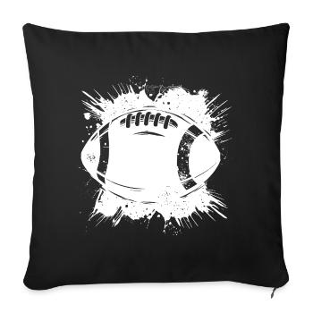 Graphismes de football - Housse de coussin décorative 45 x 45 cm - noir - Devant
