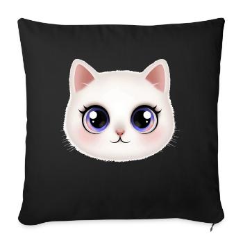 Chaton 😻 - Housse de coussin décorative 45 x 45 cm - noir - Devant