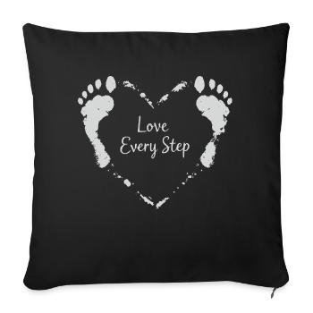 Walking Barefoot This Is My Gear Nature - Sofakissenbezug 45 x 45 cm - Schwarz - Vorne