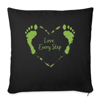 Walking Barefoot This Is My Gear Nature - Sofakissenbezug 45 x 45 cm - Schwarz - Vorne