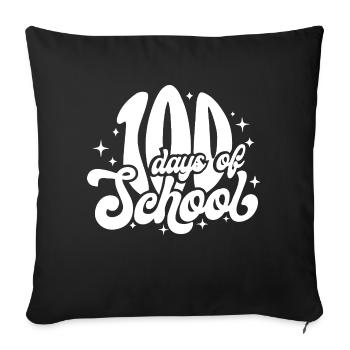 100 Days of School Celebration Design - Sofa pillowcase 17,3'' x 17,3'' (45 x 45 cm) - black - Front