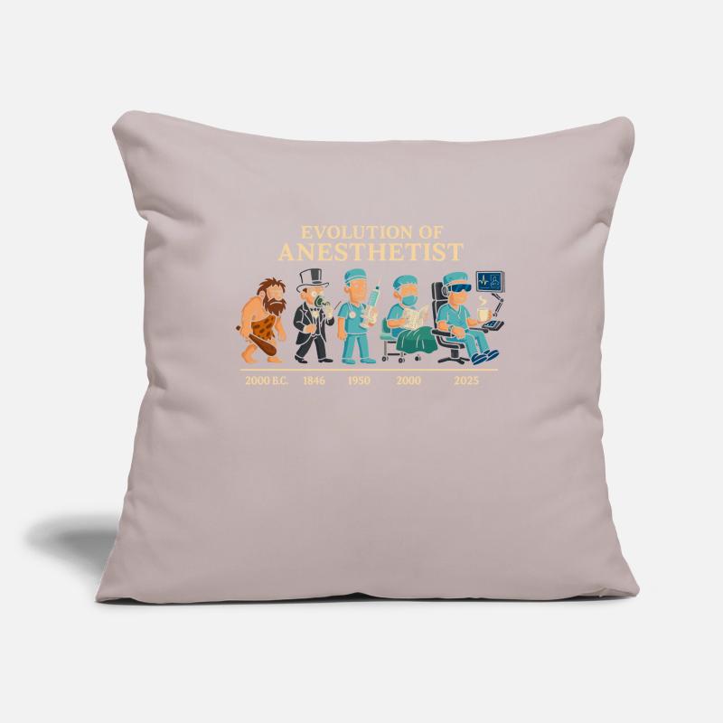 Évolution des anesthésistes Housse de coussin décorative 45 x 45 cm