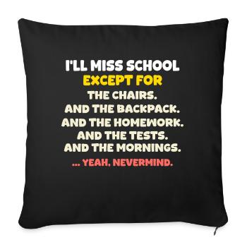 Last Day of School School Out for Summer Break - Sofa pillowcase 17,3'' x 17,3'' (45 x 45 cm) - black - Front