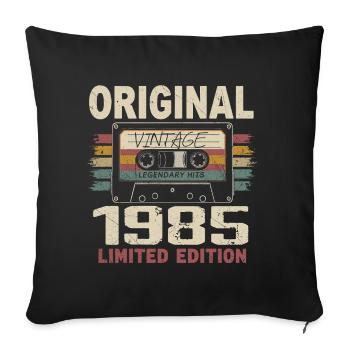 1985 Geburtstagsgeschenk 1985 Jahrgang 1985 Retro - Sofakissenbezug 45 x 45 cm - Schwarz - Vorne
