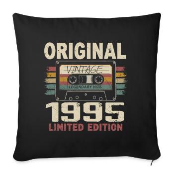 1995 Birthday Gift 1995 Vintage 1995 Retro - Sofa pillowcase 17,3'' x 17,3'' (45 x 45 cm) - black - Front
