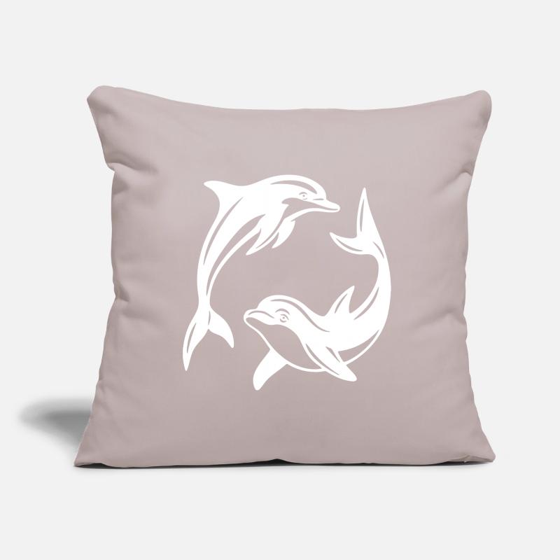 Dolphin Circle Design for Eco-Friendly Apparel Sofa pillowcase 17,3'' x 17,3'' (45 x 45 cm)