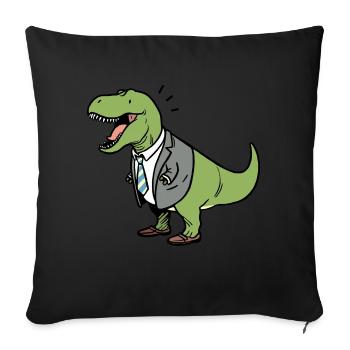 T Rex - Sofa pillowcase 17,3'' x 17,3'' (45 x 45 cm) - black - Front