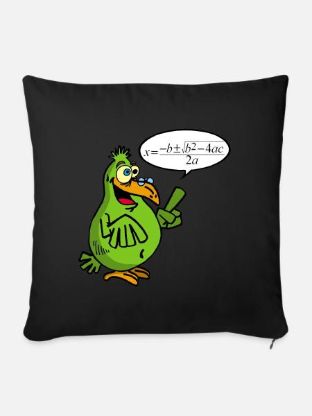 Intelligenter Vogel - Sofakissenbezug 45 x 45 cm - Schwarz