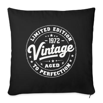 Légende depuis 1972 Génial depuis 1972 Retro 1972 - Housse de coussin décorative 45 x 45 cm - noir - Devant