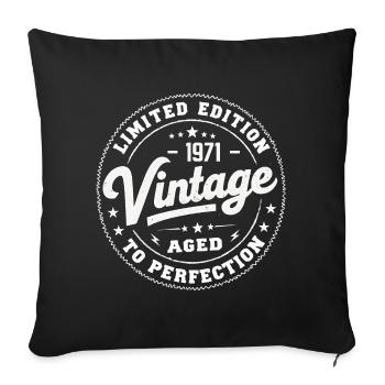 Légende depuis 1971 Génial depuis 1971 Retro 1971 - Housse de coussin décorative 45 x 45 cm - noir - Devant