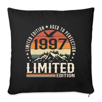 1997 Birthday Gift - Vintage 1997 Retro 1997 - Sofa pillowcase 17,3'' x 17,3'' (45 x 45 cm) - black - Front