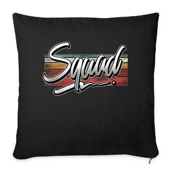 Squad - Sofa pillowcase 17,3'' x 17,3'' (45 x 45 cm) - black - Front