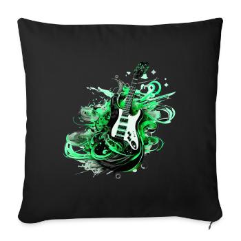 Electric Guitar Guitar Guitarist Music Instrument Rock - Sofa pillowcase 17,3'' x 17,3'' (45 x 45 cm) - black - Front