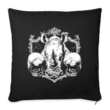 Rhino Boxer - Sofa pillowcase 17,3'' x 17,3'' (45 x 45 cm) - black - Front