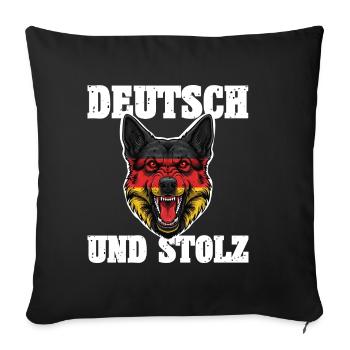German Shepherd - Sofa pillowcase 17,3'' x 17,3'' (45 x 45 cm) - black - Front