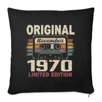 November 1970 Gift November 1970 - Sofa pillowcase 17,3'' x 17,3'' (45 x 45 cm) - black - Front
