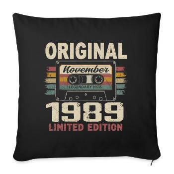 November 1989 Gift November 1989 - Sofa pillowcase 17,3'' x 17,3'' (45 x 45 cm) - black - Front