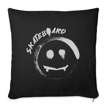 Skateboard - Sofa pillowcase 17,3'' x 17,3'' (45 x 45 cm) - black - Front