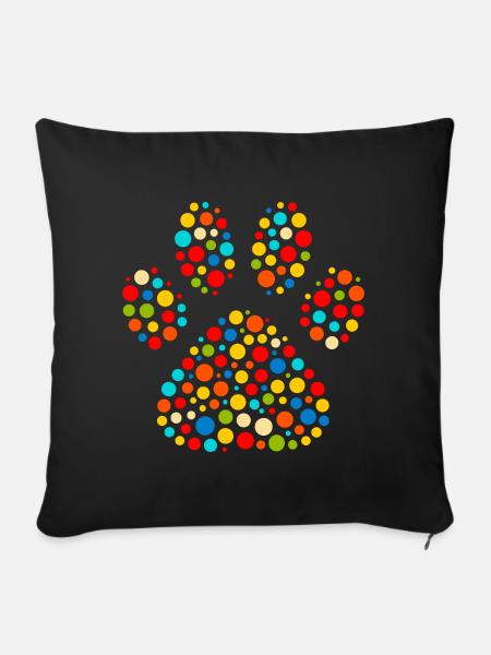 Fleckiges T-Shirt Color Dot Mosaic Palm Clusters - Sofakissenbezug 45 x 45 cm - Schwarz