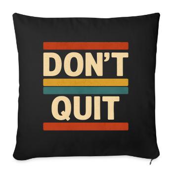Don't Quit Retro Stripes - Sofa pillowcase 17,3'' x 17,3'' (45 x 45 cm) - black - Front