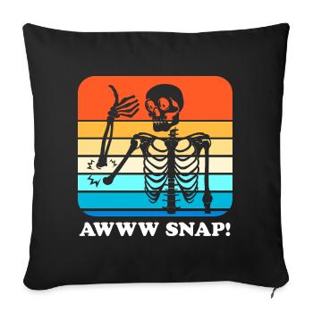 Bone Fracture Halloween Skeleton Bone Arm Fracture - Sofa pillowcase 17,3'' x 17,3'' (45 x 45 cm) - black - Front