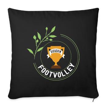 Footvolley Winner Footvolleyer Player Team Win - Sofa pillowcase 17,3'' x 17,3'' (45 x 45 cm) - black - Front