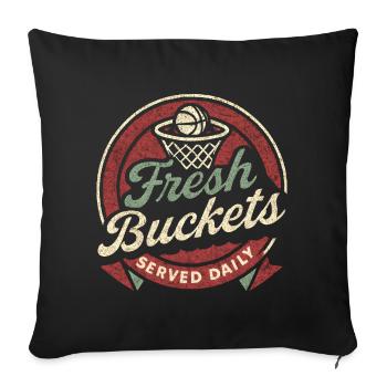 Parole de basket : humour : Idée cadeau pour joueur de basket - Housse de coussin décorative 45 x 45 cm - noir - Devant
