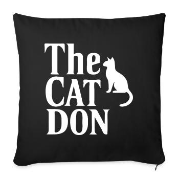 The Cat Don Mafia Style Typography - Sofa pillowcase 17,3'' x 17,3'' (45 x 45 cm) - black - Front