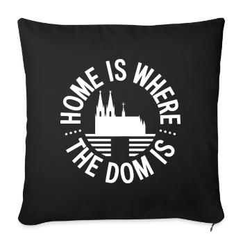 Cologne Home est là où le Dom est Cologne Carnaval Cologne - Housse de coussin décorative 45 x 45 cm - noir - Devant