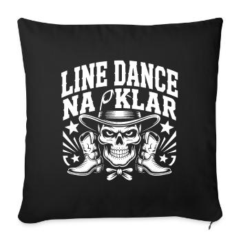 Danse en ligne Bone Cowboy - Housse de coussin décorative 45 x 45 cm - noir - Devant