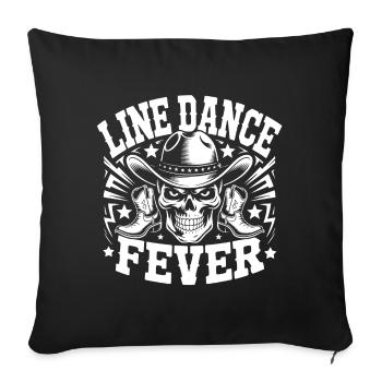 Line Dance Fever Skull - Sofa pillowcase 17,3'' x 17,3'' (45 x 45 cm) - black - Front