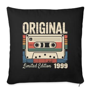 27th Anniversary - Vintage Gift 1999 - Sofa pillowcase 17,3'' x 17,3'' (45 x 45 cm) - black - Front