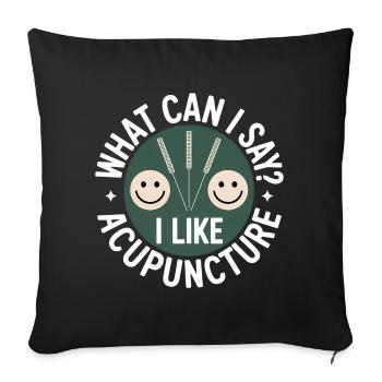 Acupuncture Chinese Medicine Health - Sofa pillowcase 17,3'' x 17,3'' (45 x 45 cm) - black - Front