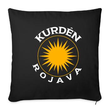 Kurden Rojava - Sofakissenbezug 45 x 45 cm - Schwarz - Vorne