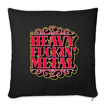 Heavy de métal - Housse de coussin décorative 45 x 45 cm - noir - Devant