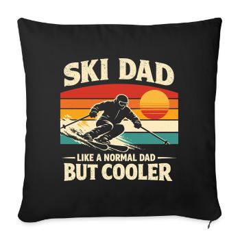Ski Dad Retro Vintage Skier Dad Gift - Sofa pillowcase 17,3'' x 17,3'' (45 x 45 cm) - black - Front