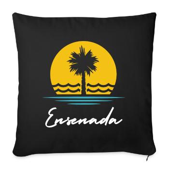 Ensenada Souvenir Holidays - Sofa pillowcase 17,3'' x 17,3'' (45 x 45 cm) - black - Front