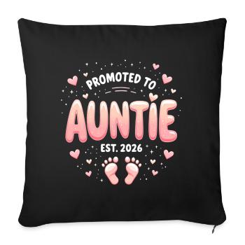 Tante 2026 Tante 2026 Promue Tante 2026 - Housse de coussin décorative 45 x 45 cm - noir - Devant