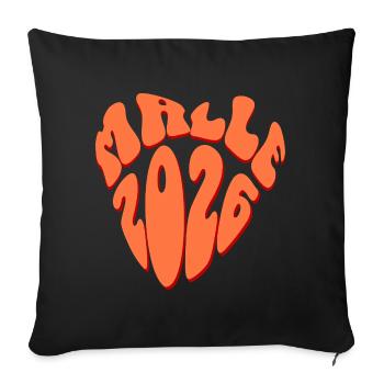 Malle 2026 - Sofa pillowcase 17,3'' x 17,3'' (45 x 45 cm) - black - Front