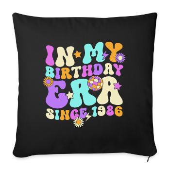 40th Birthday Retro Vintage Gift - Sofa pillowcase 17,3'' x 17,3'' (45 x 45 cm) - black - Front