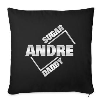 Money Andre - Sofa pillowcase 17,3'' x 17,3'' (45 x 45 cm) - black - Front