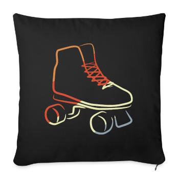 Retro Vintage Roller Skates - Sofakissenbezug 45 x 45 cm - Schwarz - Vorne