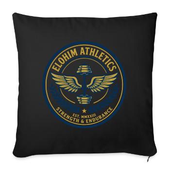 Elohim Hebrew Israelite - Sofa pillowcase 17,3'' x 17,3'' (45 x 45 cm) - black - Front