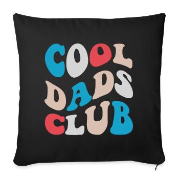 Cool Dads Club Retro Style 2026 - Sofa pillowcase 17,3'' x 17,3'' (45 x 45 cm) - black - Front