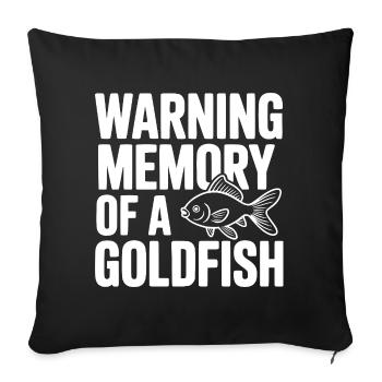 Avertissement : Souvenir d’un poisson rouge - Housse de coussin décorative 45 x 45 cm - noir - Devant