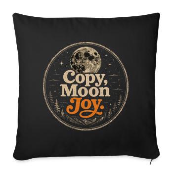 Lunar Joy Celestial Vintage Design - Sofa pillowcase 17,3'' x 17,3'' (45 x 45 cm) - black - Front