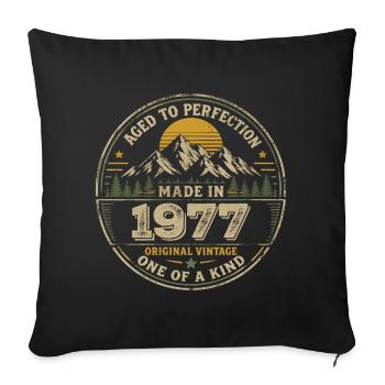 1977 Birthday Party 1977 - Born in 1977 - Sofa pillowcase 17,3'' x 17,3'' (45 x 45 cm) - black - Front