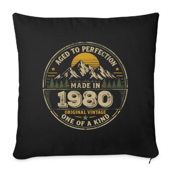 1980 Birthday Party 1980 - Born in 1980 - Sofa pillowcase 17,3'' x 17,3'' (45 x 45 cm) - black - Front