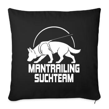 Chiens de recherche de l’équipe de chasse du berger allemand - Housse de coussin décorative 45 x 45 cm - noir - Devant